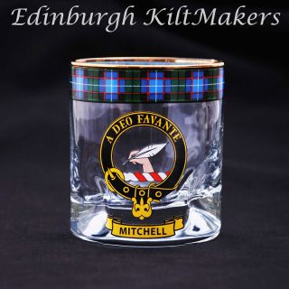 Murray Clan Crested Whisky Glass Tartan Whisky Glasses