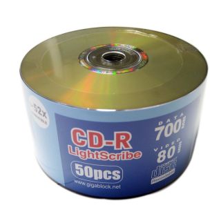 200 New Lightscribe Printable CD R 52x Blank Disc Media