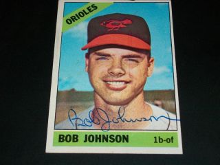 Orioles Bob Johnson Auto Signed 1966 Topps 148 JSA R