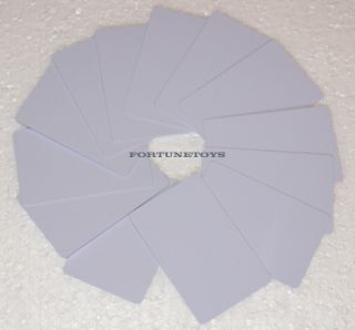100 Blank Plastic White Photo ID Credit Card PVC 30mil