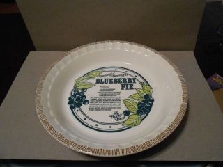 1983 Blueberry Pie Country Harvest Royal China Co 11 Pie Pan Plate 