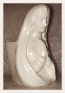 vtg blessed mother virgin mary bust our lady planter