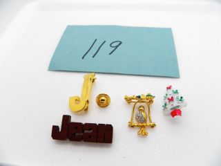 Vintage Jewelry Lot of 5 Brooches and Pins AK 119