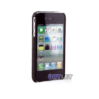 Black Bling Glitter Case Skin Cover for iPhone 4 4G 4S Screen 