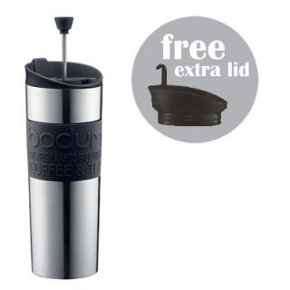 Bodum Stainless Steel Coffee Travel Mug Press 15 Oz