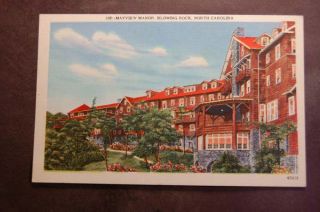 Mayview Manor in Blowing Rock Vintage Postcard