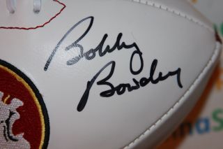 Bobby Bowden Autographed Florida State Seminoles Logo Football COA 