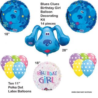 Blues Clues Birthday Girl Balloons Party Supplies