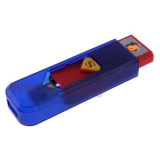Blue USB Electronic Lighter Rechargeable Cigarette Cigar Flameless 002 