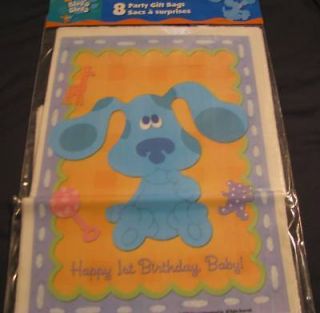 Blues Clues 1st First Birthday Party Supplies Loot Bags