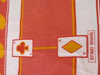 Kenyan Playing Card Fabric Piece for Sewing Tablecloth African Textile 