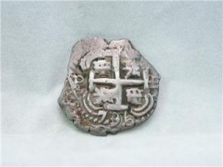 BOLIVIA SPANISH COLONIAL PHILIP V 1736 2 REALES SILVER COB COIN