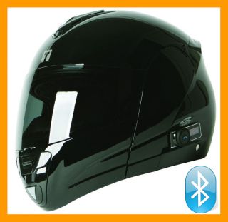 Torc Blinc III T22B Modular Bluetooth Motorcycle Helmet Glossy Black 
