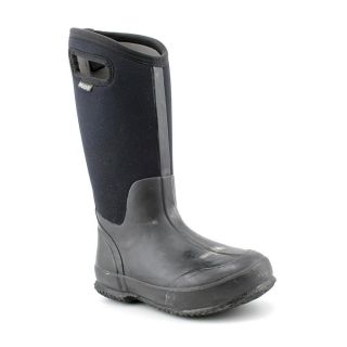 Bogs Classic High Handle Womens Size 6 Black Fabric Rain Boots