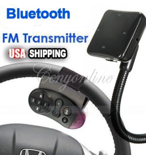 Bluetooth Car Kit FM Transmitter  Player USB SD MMC Steering Wheel 