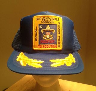 Boy Scouts Hat Snapback Baseball Cap 1989 Rip Van Winkle Council 