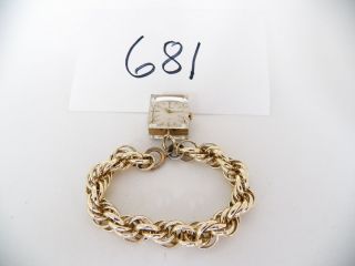 Vintage Jewelry Watch Pendant Bracelet SOVEREIGN SWISS MADE 681