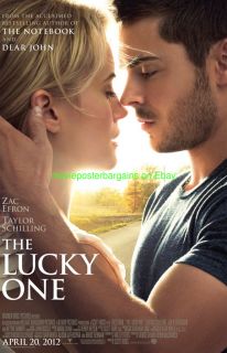 The Lucky One Movie Poster Zac Efron Taylor Schilling Frommakers of 