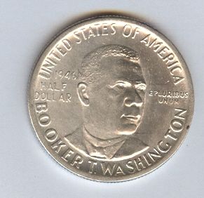1946 Silver Commemorative Half Dollar Booker T Washington