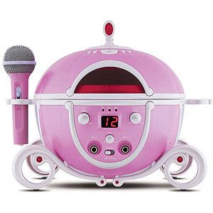    PRINCESS PINK CINDERELLA CARRIAGE SING ALONG BOOMBOX CD PLAYER NEW