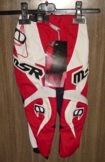 MSR Axxis Race Pants Youth Sz 16 Red New BMX