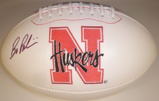 Bo Pelini Autographed Nebraska Cornhuskers Team Logo Football