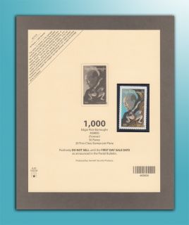 2012 Edgar Rice Burroughs Tarsan Stamp Deck Card with Mint and Mounted 