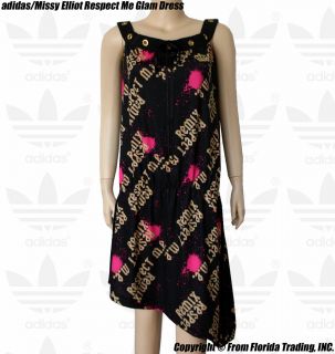 Adidas Missy Elliot Respect Me Glam Dress L Black x GLD