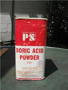 Vintage Boric Acid Powder Cardboard Tin Private Seal Aimcee Wholesale 