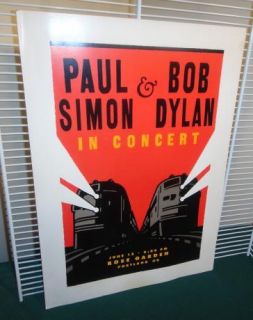   Concert Poster Rose Garden Portland or Bob Dylan Paul Simon