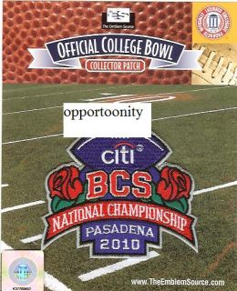 2010 BCS Championship Patch Alabama vs Texas Official Licensed