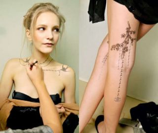 Sexy Ladies Chains Body Art Temporary Tattoo Sticker