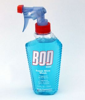 Bod Man Fresh Blue Musk Fragrance Body Spray Men 8 4 oz New Free 