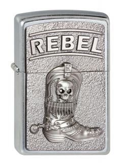 Original Zippo Cowboy Botts Rebel Emblem Collection 2013 New Lighter 