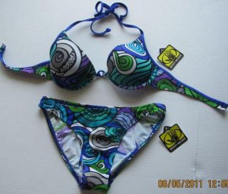 Body Glove Love Bra Bikini Swim Suit Spirit XS Molded Cup Push Up Bra 