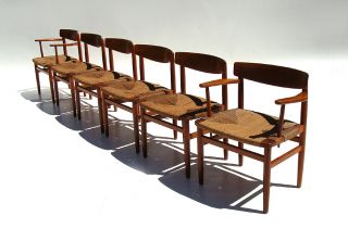   of 6 danish modern dining chairs by borge mogensen mid century modern