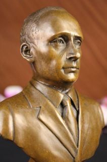 Tribute to Russian President Putin Bronze Bust Sculpture Statue Figure 