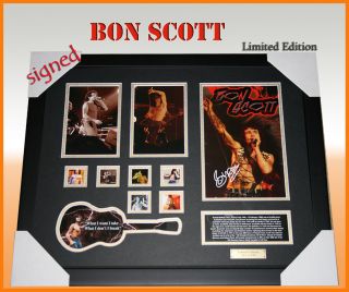 New Bon Scott AC DC Memorabilia Framed Signed Edition to 499 with C O 