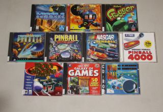 Lot of 10 Arcade PC Games Frogger Atomic Bomberman Missile Command 