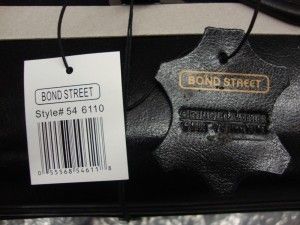 New Bond Street 546110BLK Rolling Computer Catalog Case Black Leather 