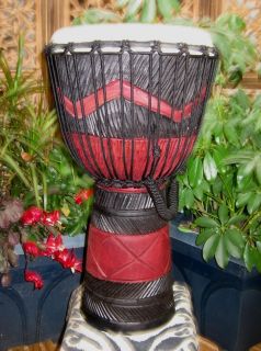 20x11 Carved Zig Zag Style Djembe Bongo Hand Drum 2 Quality Discount 