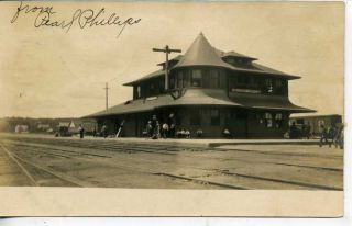 RPPC Bonne Terre Missouri Railroad Depot Postcard 1906