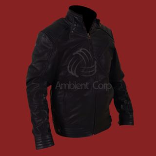 New Bourne Legacy Genuine Black Leather Jacket Jeremy Renner Aaron 
