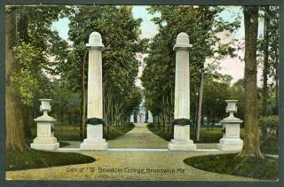 Up for auction is this antique postcard PC titled GATE OF 75 BOWDOIN 