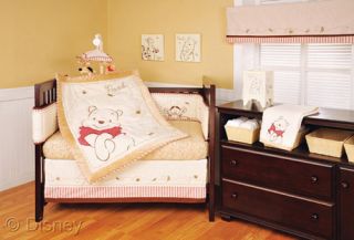   Named Pooh Crib Set Mobile Decals Boy Girl Neutral Nursery Set