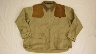 Boyt Harness Company Leather Trim Hunting Coat Jacket with Game Pouch 