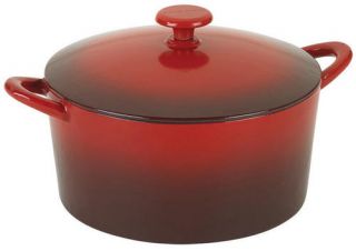 New David Burke 6 5 Qt Enameled Cast Iron Dutch Oven Red Great Gift 