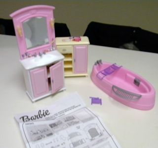 Bratz Barbie Monster High Dollhouse Bathroom Misc. Set VGC!!