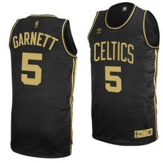 Boston Celtics Kevin Garnett New Swingman Large Jersey Black Gold 