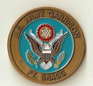 US Army Garrison ft Bragg Commanders Challenge Coin